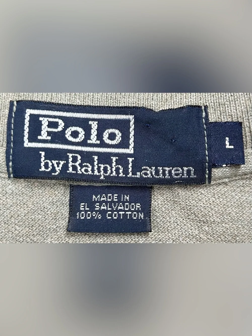 Polo Ralph Lauren Men’s Size L Gray Short Sleeve Polo Shirt VTG 2000s